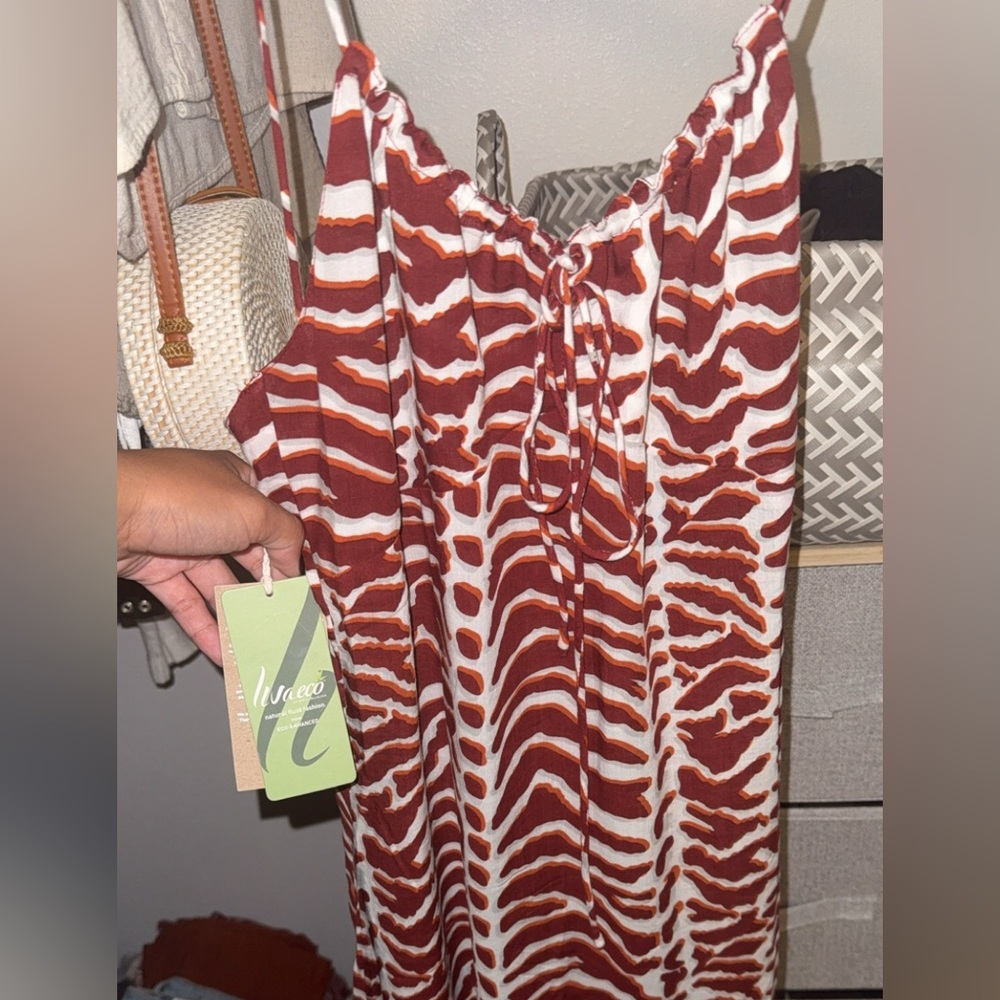 Benoa Swim Red and White Dress